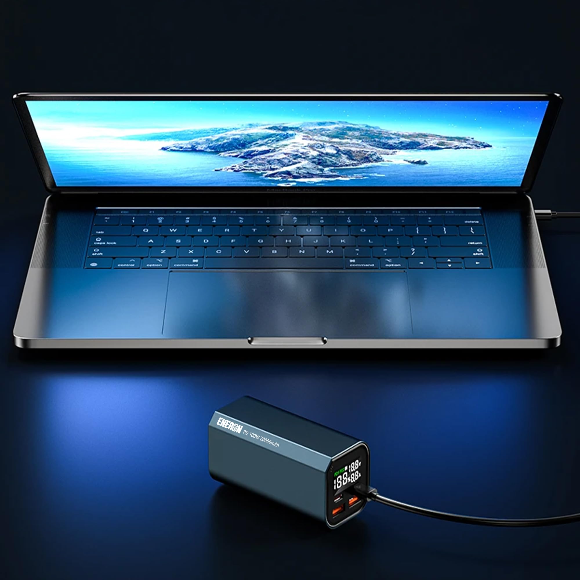 Powerbank ENERON 100 W 20 000 mAh szybka ładowarka 2 x USB-C / 2 x USB-A akumulator przenośny