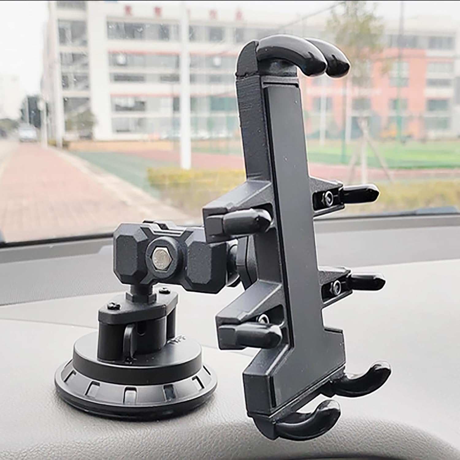 Suction Cup Mount Base with 1" Ball Twist-Lock for Car Windshields Dashboard, Compatible with RAM Mounts B Size Double Socket Arm and 1 inch Ball Phone Holder, Black 1 pc image 3