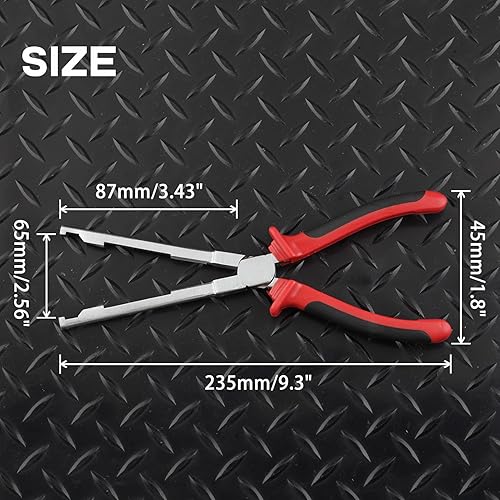 Miniatura 6 de SPEEDWOX Alicates de conector de bujía recta, alicates de empalme precalentados, conectores automotrices, alicates removedores de abrazaderas,