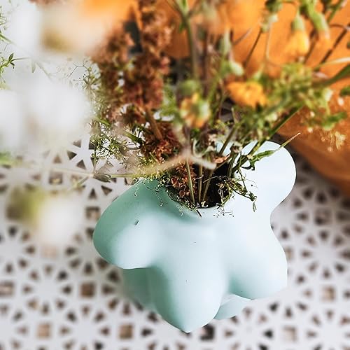 Miniatura 4 de Jarrón femenino - Florero grande bohemio en forma de cuerpo femenino de 4.7 x 7.7 pulgadas - Jarrón feminista minimalista divertido y fresco para