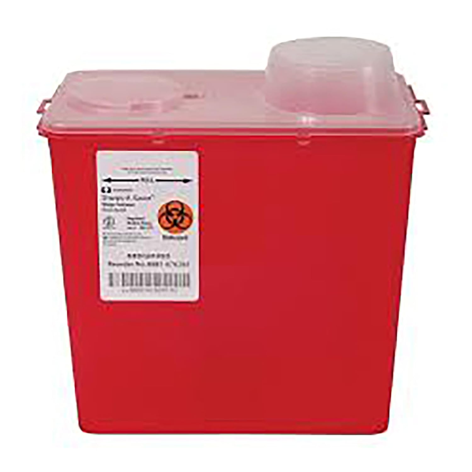 Cardinal Health™ Monoject™ Biohazardous Sharps Container, Chimney Top, Red, 8 Quart, Case of 20