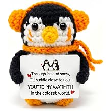 Gifts for Women Men,Handmade Crochet Penguin Gift for Her Him,Anniversary Birthday Gifts for Boyfriend Girlfriend,Romantic Surprise for Wife Husband,Long Distance Relationship,Valentines Day Gifts