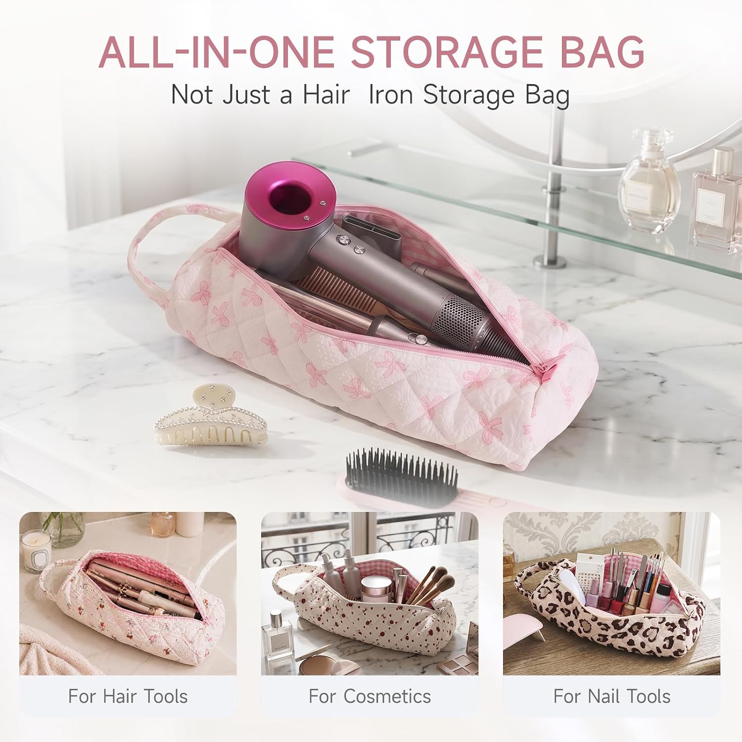Hair Tools Organizer Case for Dyson Airwrap and Shark FlexStyle Hearts image 4
