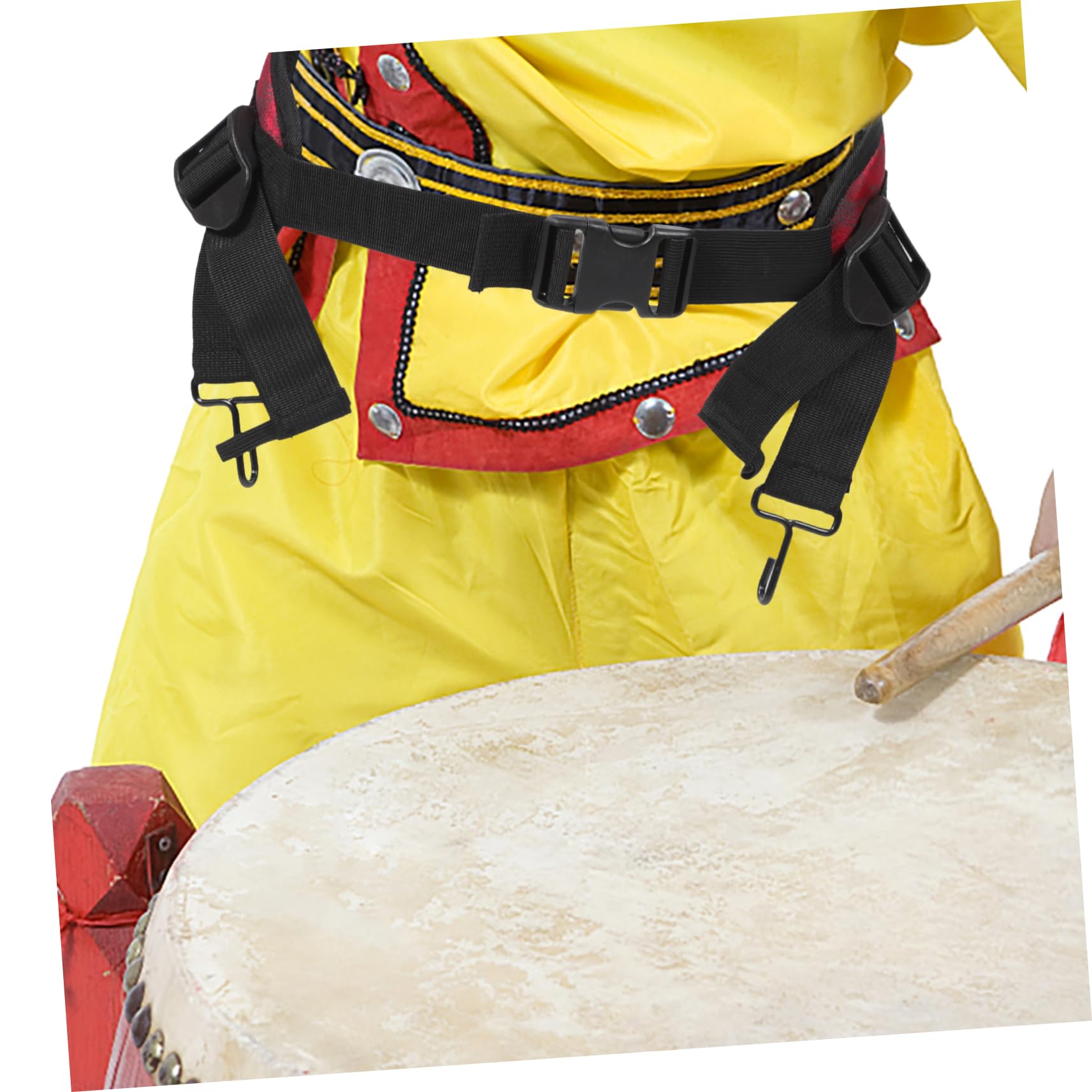 Sangle pour Djembé Réglable, Ceinture de Percussion Crochet Métal | Nylon et Mesh Respirant, Adaptée aux Performances et Défilés, pour Personnes de Plus de 14 Ans