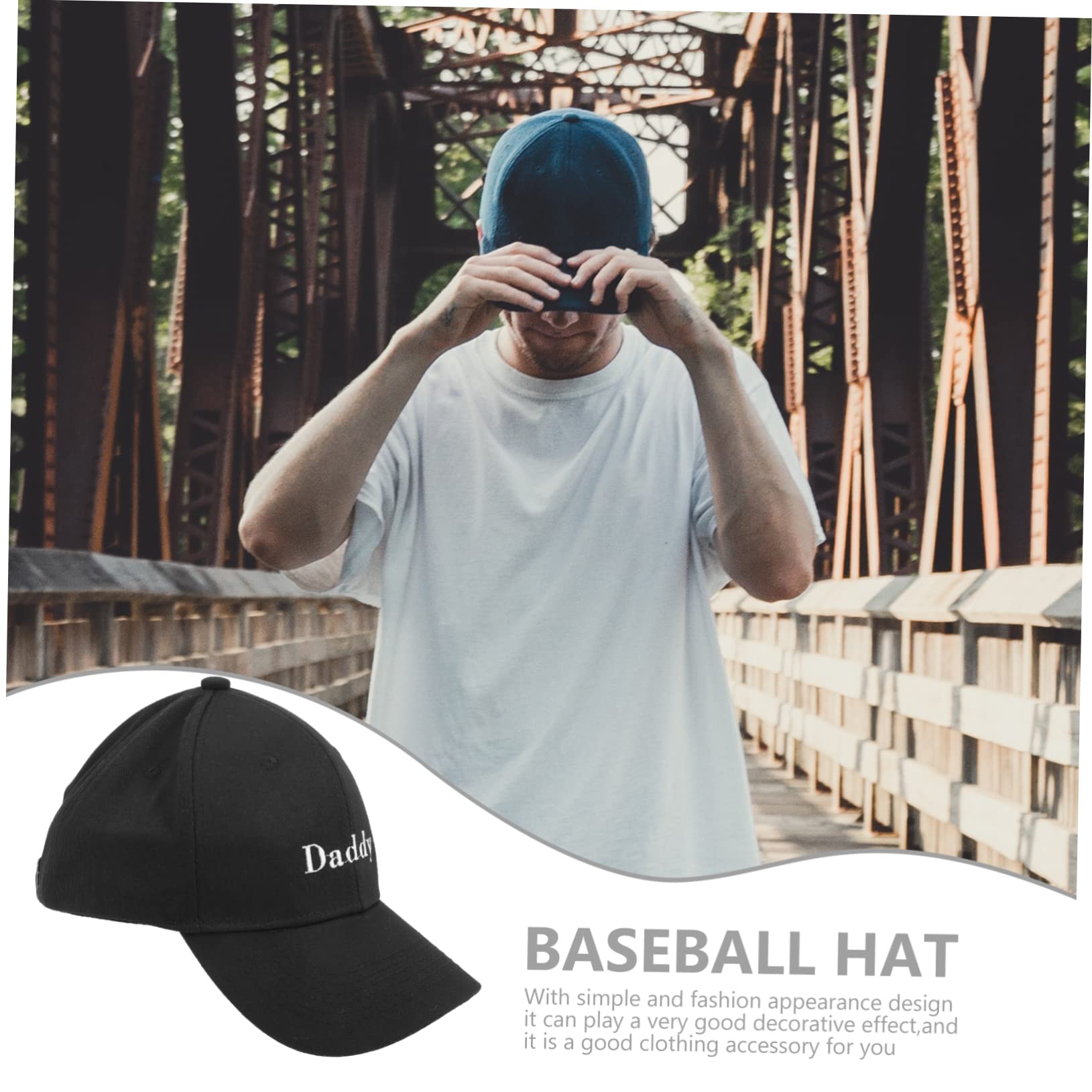 Gorras de Beisbol para Mujer Sombrero Sol chapéu de Sol Sun Hat Baseball Cap Sombrero de Ocio Gorra Tapa Capítulo para Hombres papá Gorra con Visera Sombrero Negro Tela Black