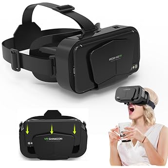 VR Virtual Reality Headset Mini VR Headset for 3 D Movies Video Games Adult & Kids VR Glasses VR Glasses for iPhone 16 15 14 13 Pro Max + Samsung Galaxy S25 S24 S23 S22 etc. 5-72
