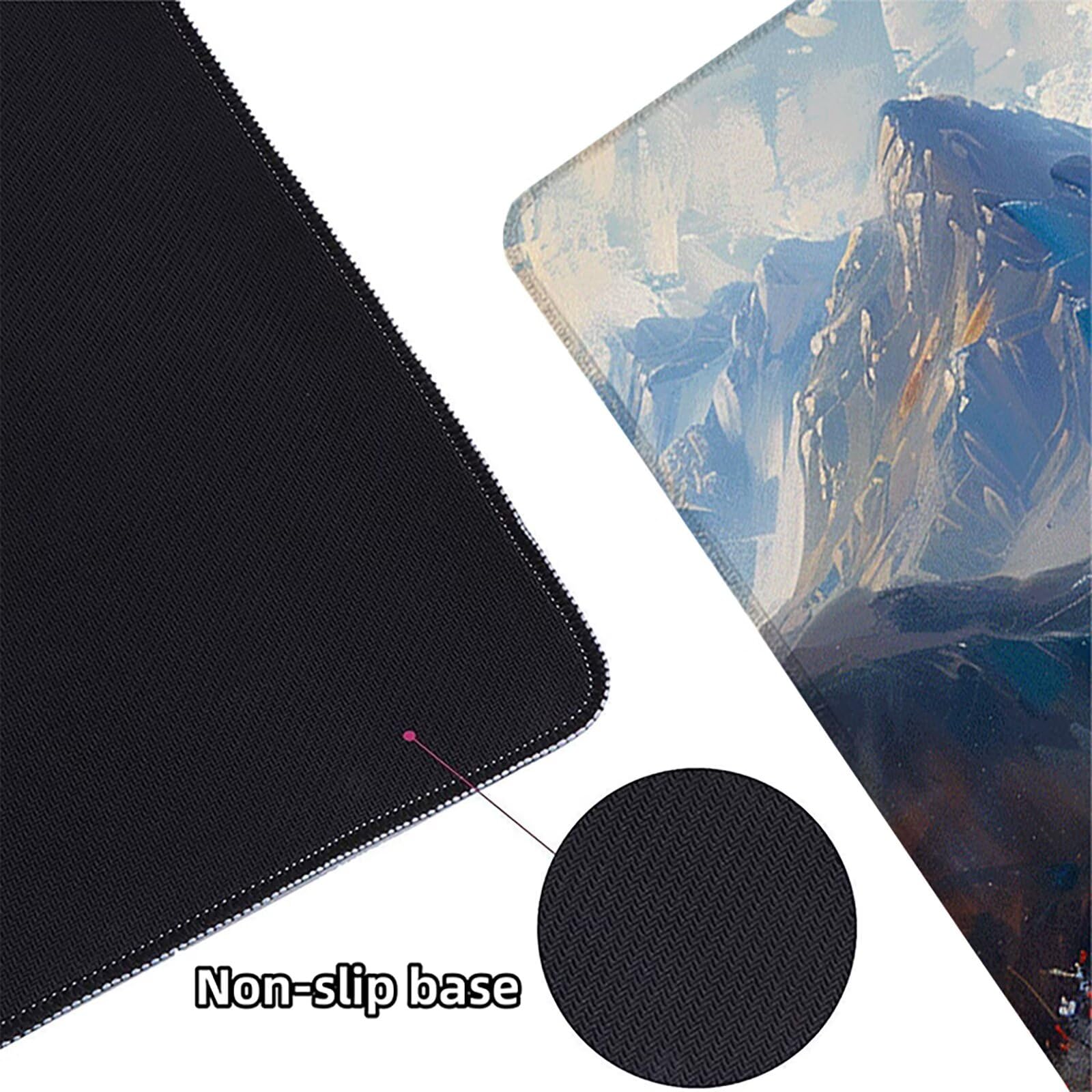 Florero Alfombrilla Ratón Gaming XXL 1500x800 mm, Alfombrilla Gaming Azul Mousepad con Base de Goma Antideslizante, Impermeable Desk Mat para Teclado y Raton, Accesorios Gaming, Regalos de Hombre 0-S