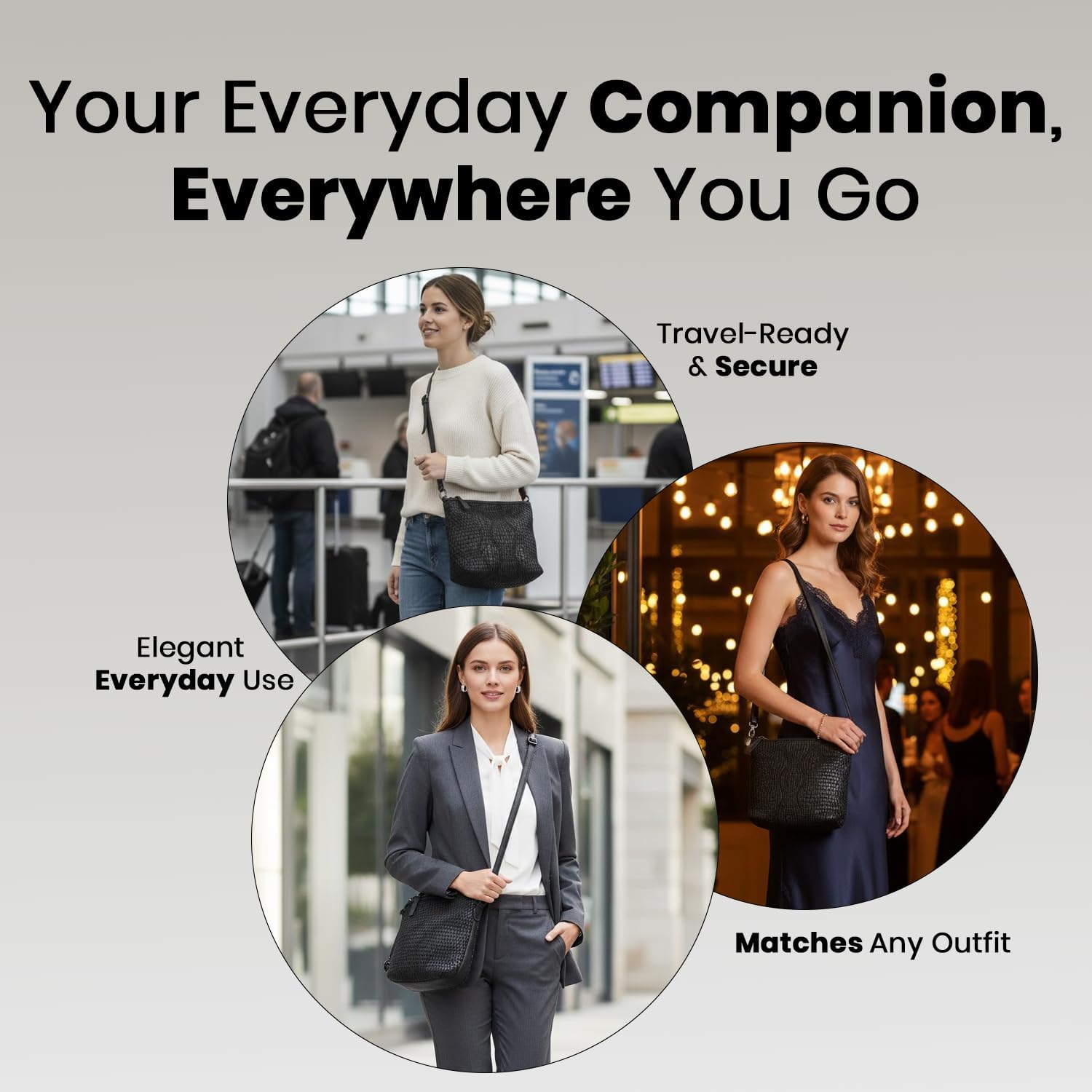 Genuine Leather Crossbody Sling Bag for Women - Trendy Casual Office Bag with Adjustable Strap - Image 6