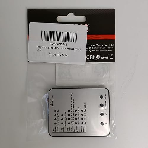 Vista 9 de Surpass Hobby Tarjeta de programación RC Car Controlador de velocidad electrónico Programador Tarjeta de programa LED solo compatible con Supass