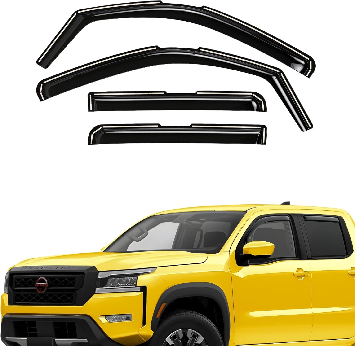 AEROGUYS inChannel Window Deflectors Extra Durable Window Visors Rain Guards Fit