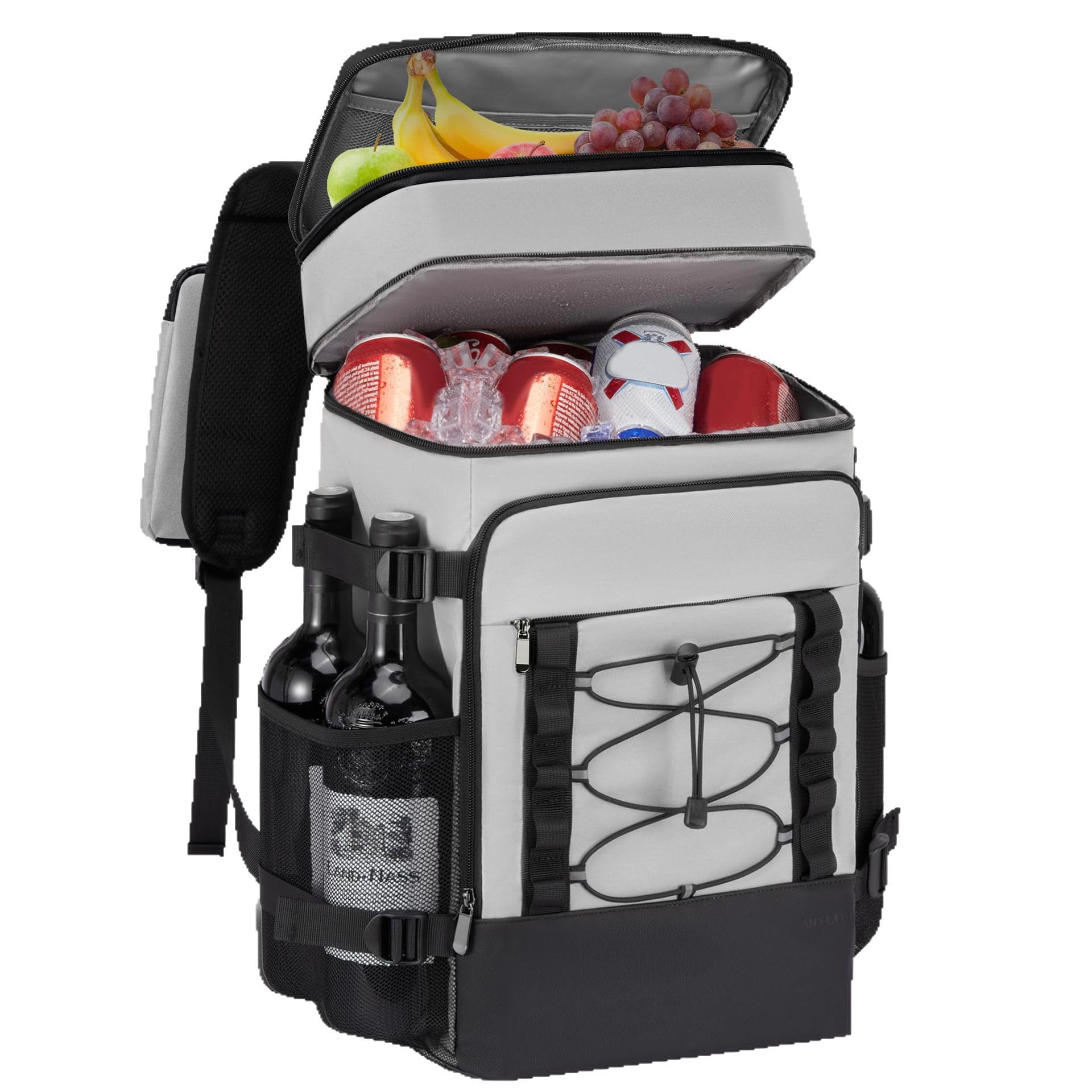Zaino Termico Frigo 25L, Grande Zaino Refrigerante Impermeabile 40 Lattine, Borsa Termica Porta Pranzo per Spiaggia, Campeggio, Picnic, Barbecue