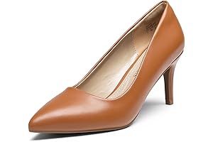 DREAM PAIRS Women's Cognac Pumps