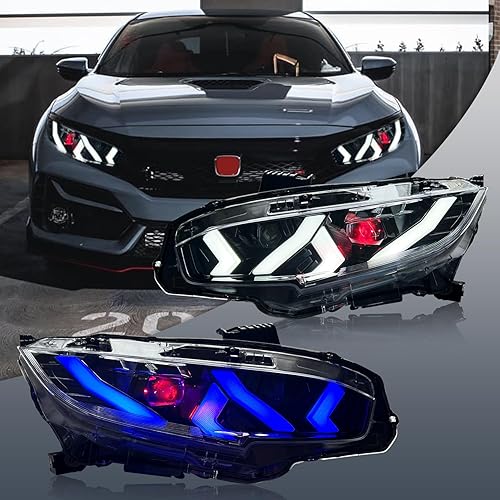 Miniatura 2 de Conjunto de faros delanteros para Honda Civic 10 generación 2016-2021, luces traseras RGB solo para Honda Civic 2016-2021 Sedan
