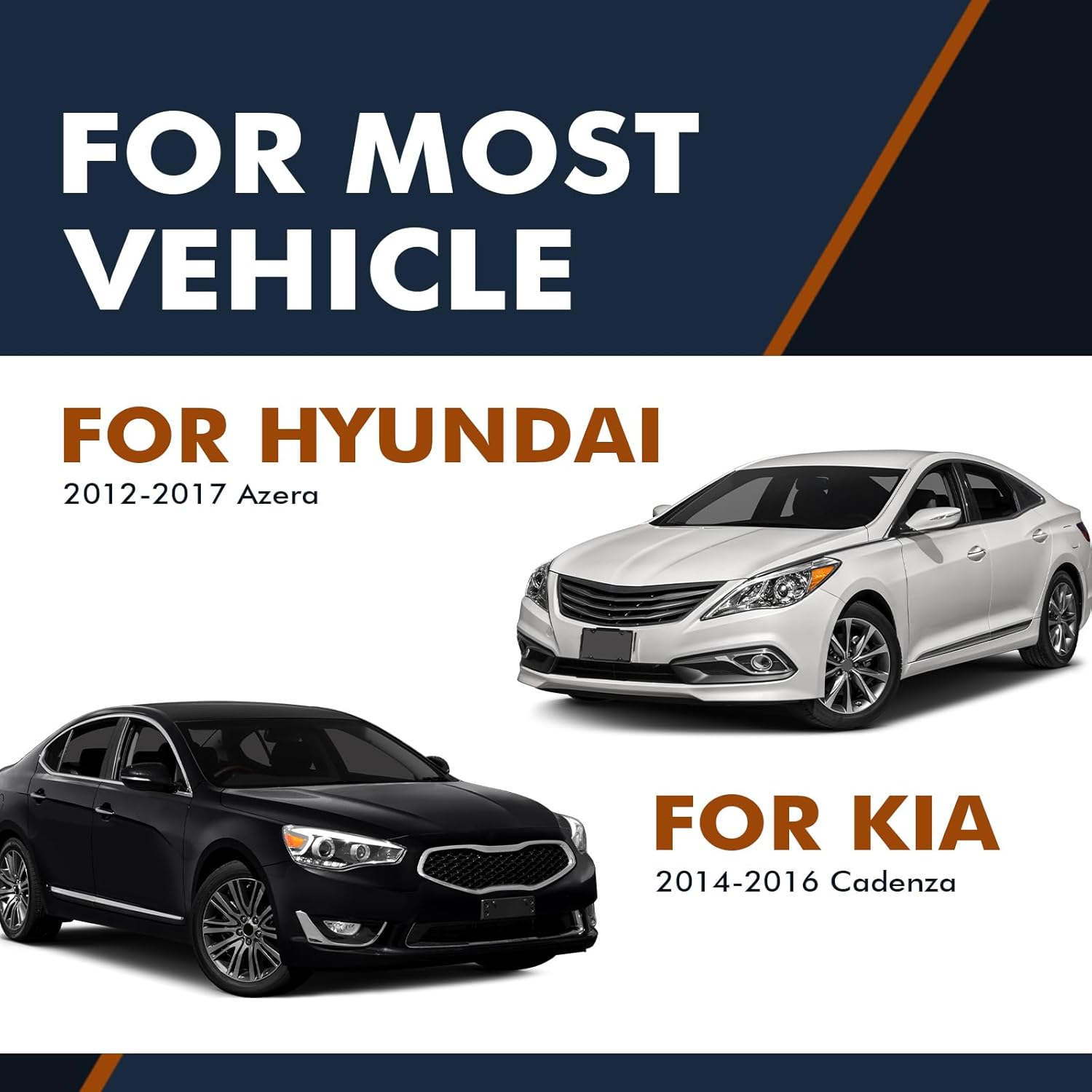 PM Auto Set of 4 Front Quick Complete Strut-Coil Spring Assembly-Rear Shock Absorber Compatible With 2012-2017 Hyundai Azera