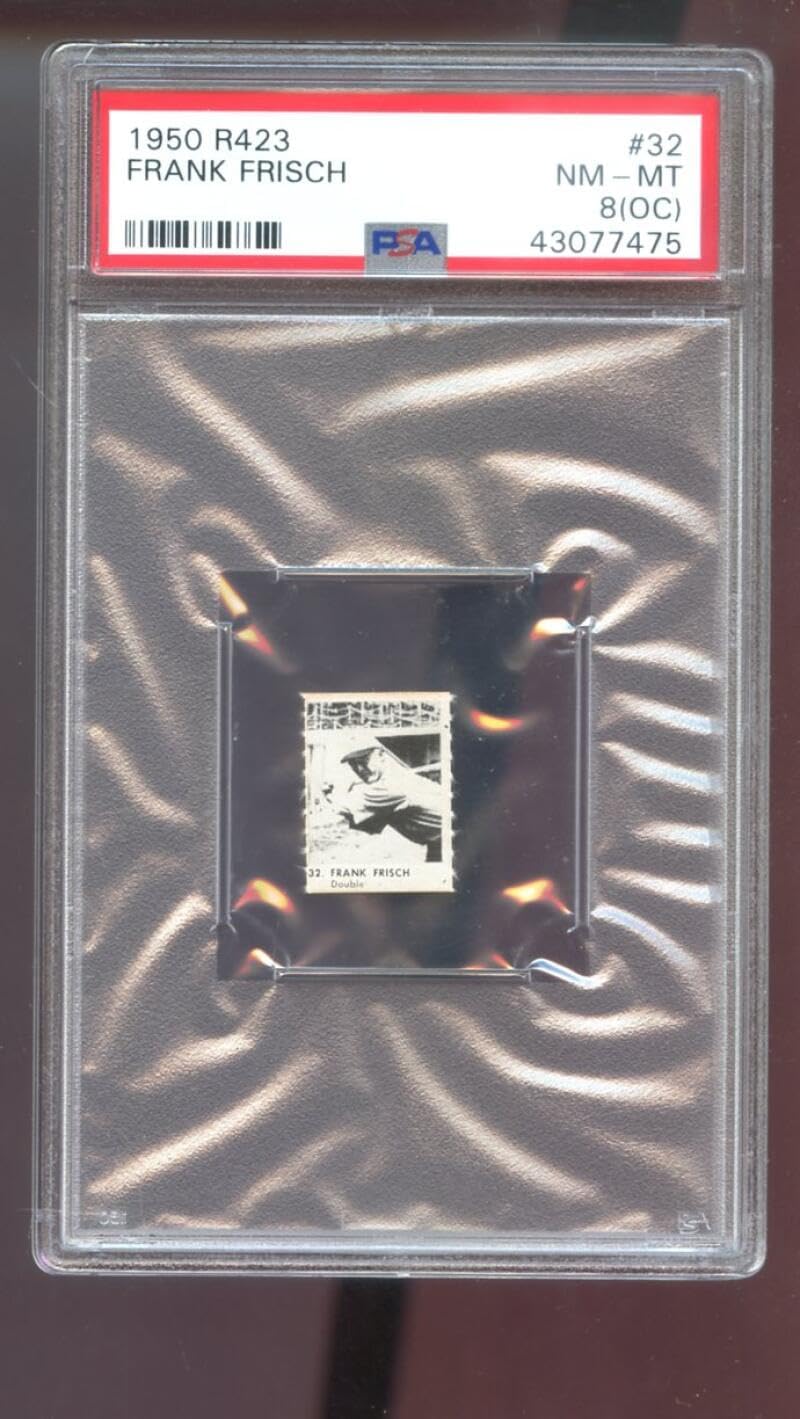 1950 R423#32 Frank Frisch PSA 8 (OC) Graded Baseball Card MLB Game Strip Orange