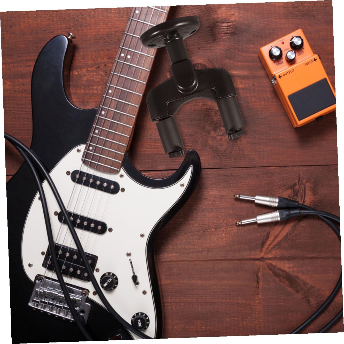 BESTonZON Ganci Per Chitarra Da Parete Set Di 6 Supporti Rimovibili Con Blocco Automatico e Base Ideali Per Chitarre Elettriche e Acustiche