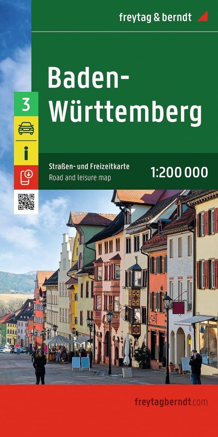 Baden-Württemberg, Road and Leisure Map 1:200,000 scale