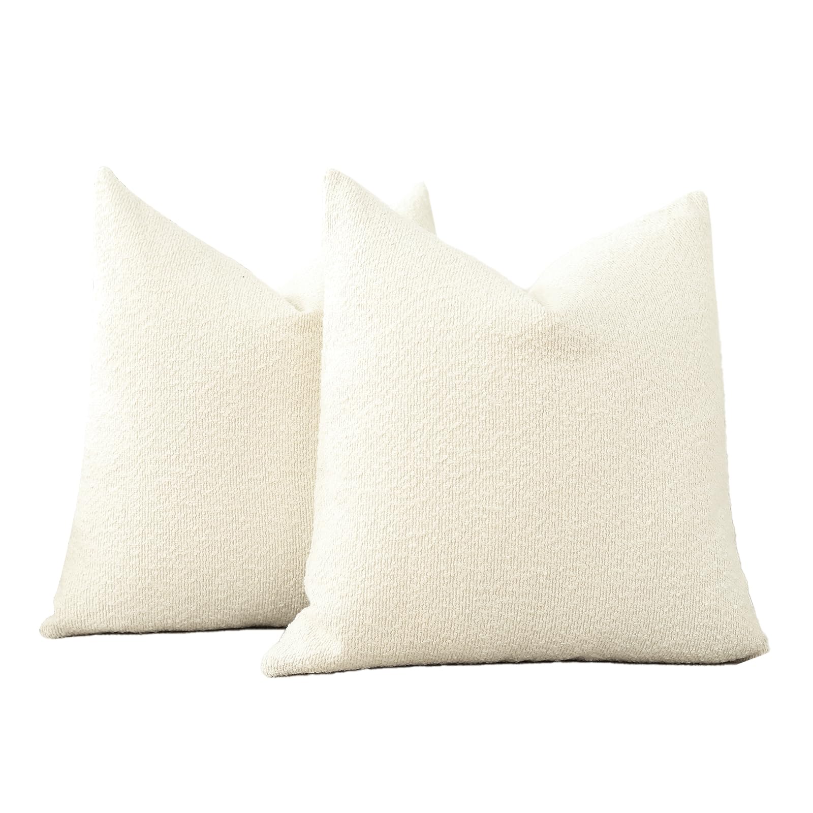 Artscope Pack of 2 Textured Boucle Cushion Covers Square Pillow Cases Cozy Soft Decorative Couch Pillow Covers for Chair Sofa Bedroom Living Room Home Decor 45x45cm - Image 3