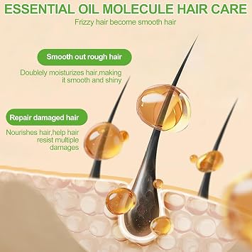 Hair Vitamin Serum Capsule, Hair Care Capsules Hair Treatment Serum Hair Vitamins Capsules for Hair Care Hair Moisturising Essence Anti-Frizz Hair Breakage Repair Hair Oil Capsules for Hair (Green)
