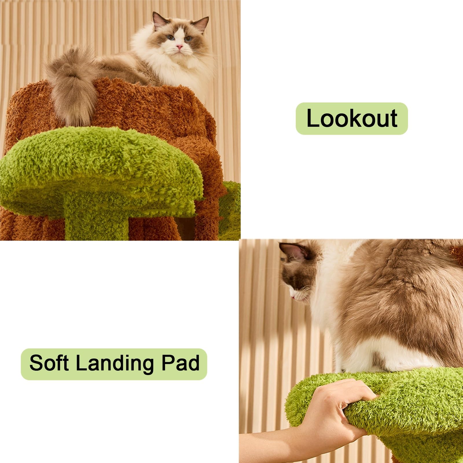 Grande Tiragraffi H230cm (90,6") con Tiragraffi in Sisal Attività di Arrampicata Su Più Livelli Include Piattaforma di Riposo in Peluche Tiragraffi per Gatti a Più Livelli Tana Nascosta