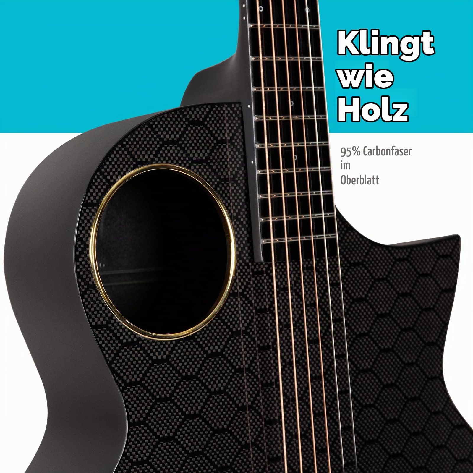 Enya X4 Pro Mini Gitarre Elektro-Akustische Gitarren aus Kohlefaser 41"