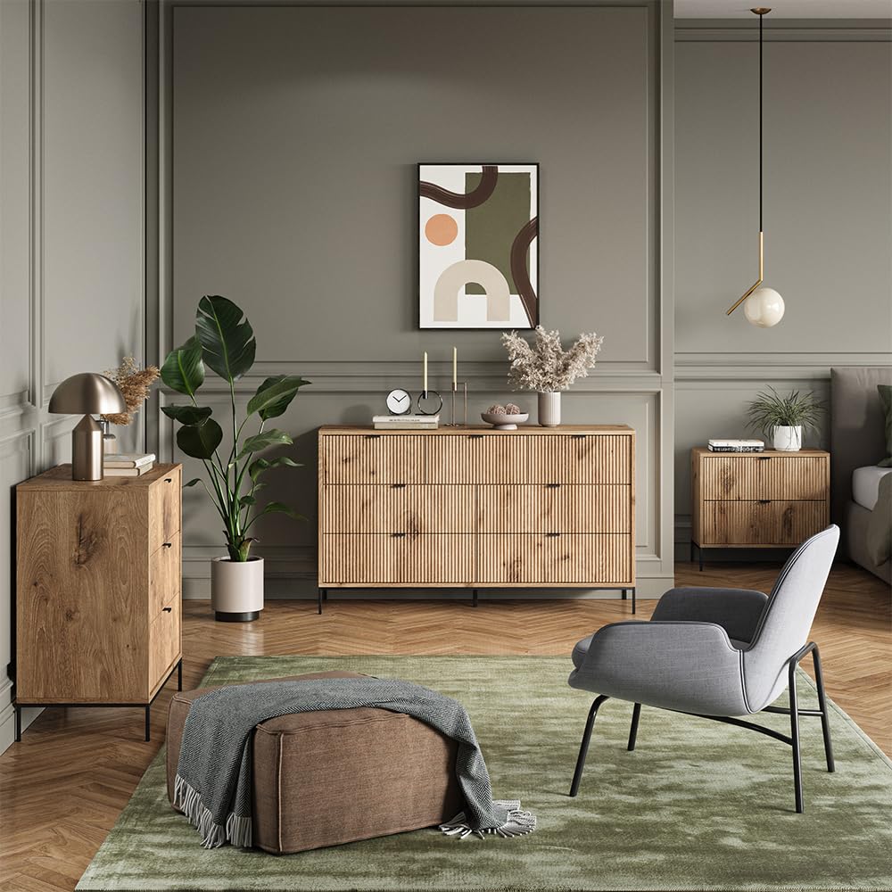 Vicco Regał na książki "Eliza", Viking Oak, 60 x 180 cm | z 5 przegródkami, convient pour le rangement de livres et d’objets de décoration