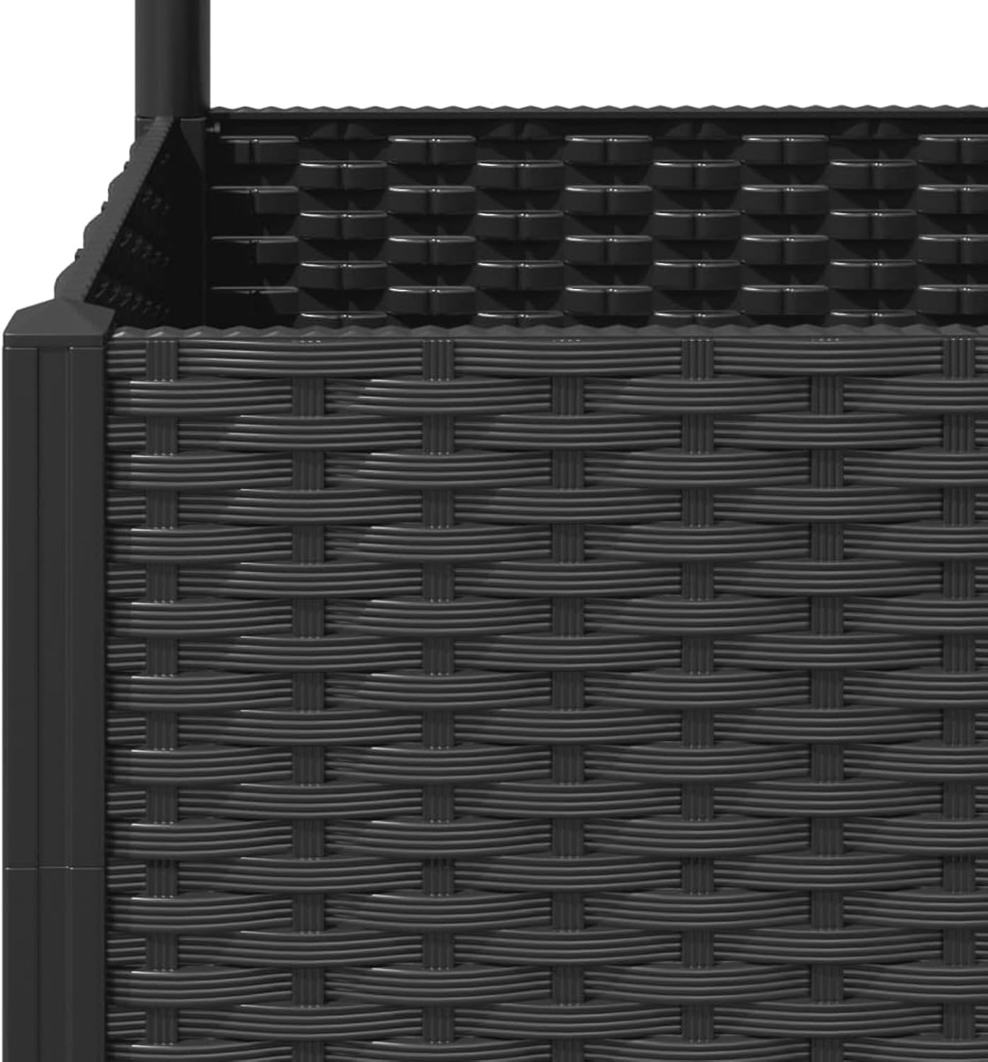 Plant Pot with Trellis Black 80 x 40 x 136 cm Polypropylene Raised Bed Metal Raised Bed for Garden