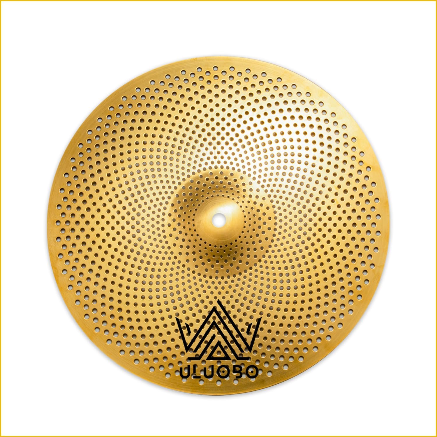 18 inch Low Volume Crash Ride Cymbal, Quiet Silent Crash-Ride for Drum Practice (Gold, 1 Pieces)