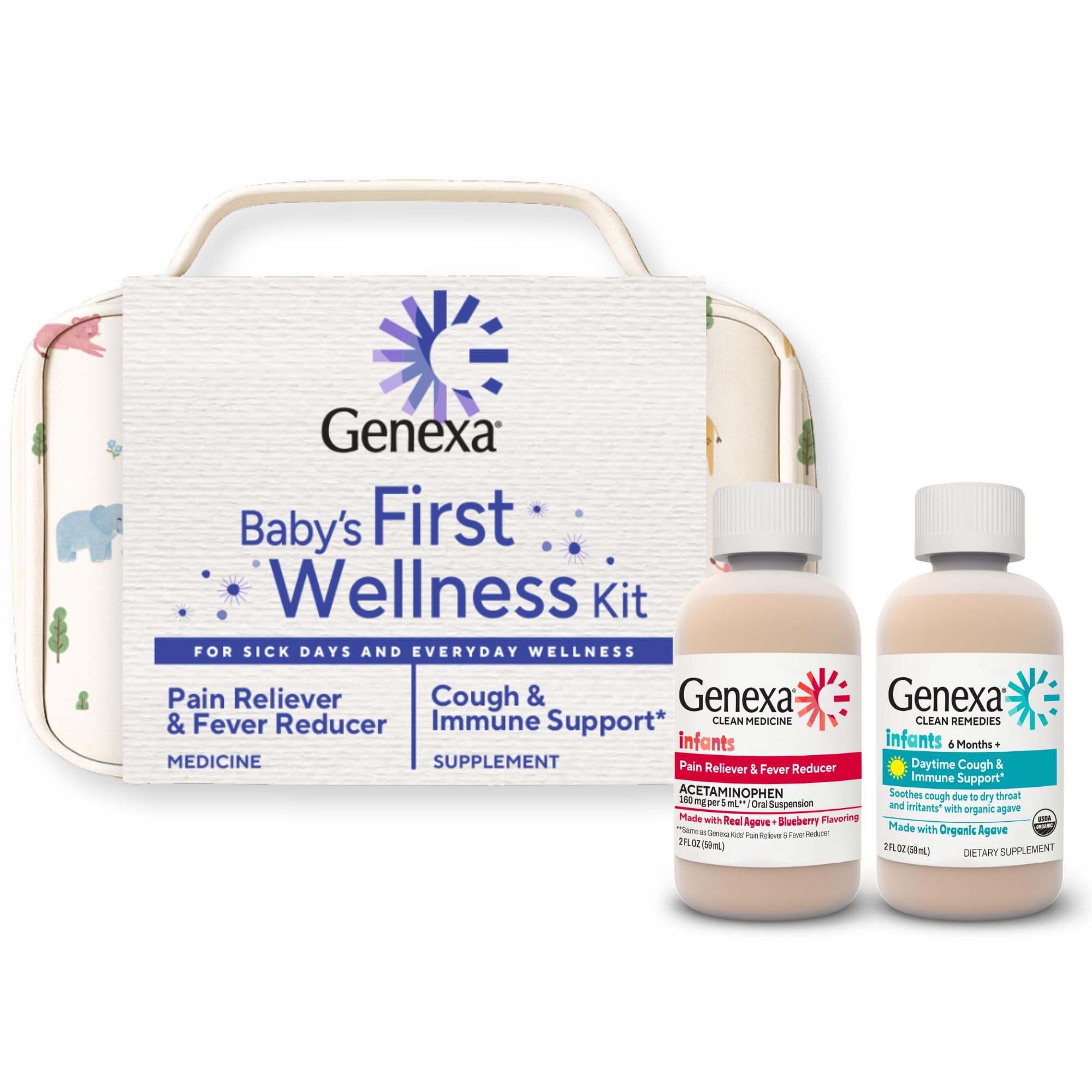 Genexa Baby's First Wellness Kit, Made Clean, Gift Set for Infant &amp; Toddler