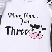 Vista 24 de IBTOM CASTLE Conjunto de ropa para niñas de 1er cumpleaños con diseño de pasteles, falda tutú, diadema y accesorios para fotos Rosa - dos largos