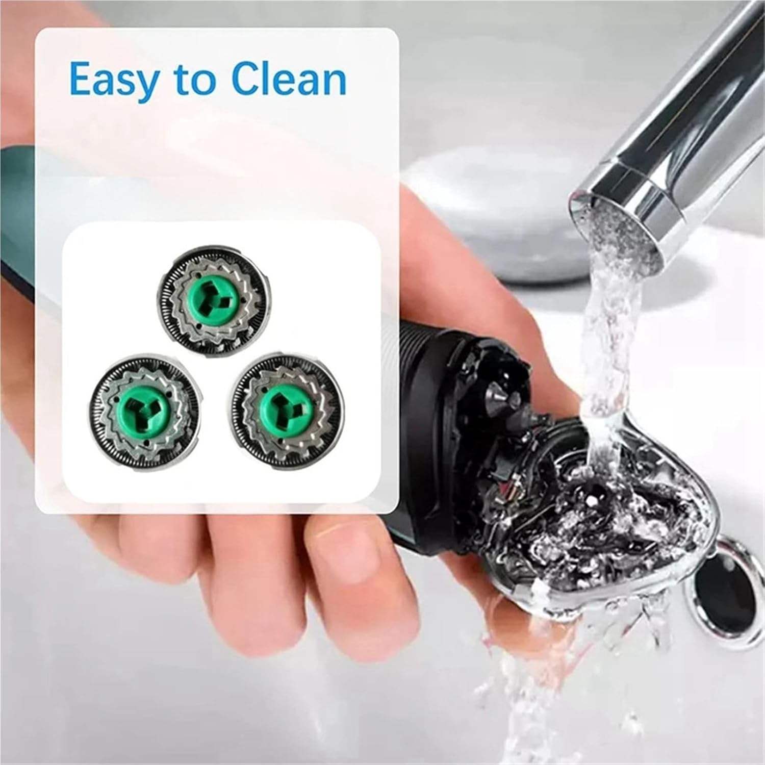 3個、シェーバーSH90交換用ヘッド、フィリップスS9000 S9011 S9021 S9031 S9041対応、カミソリ刃カッター