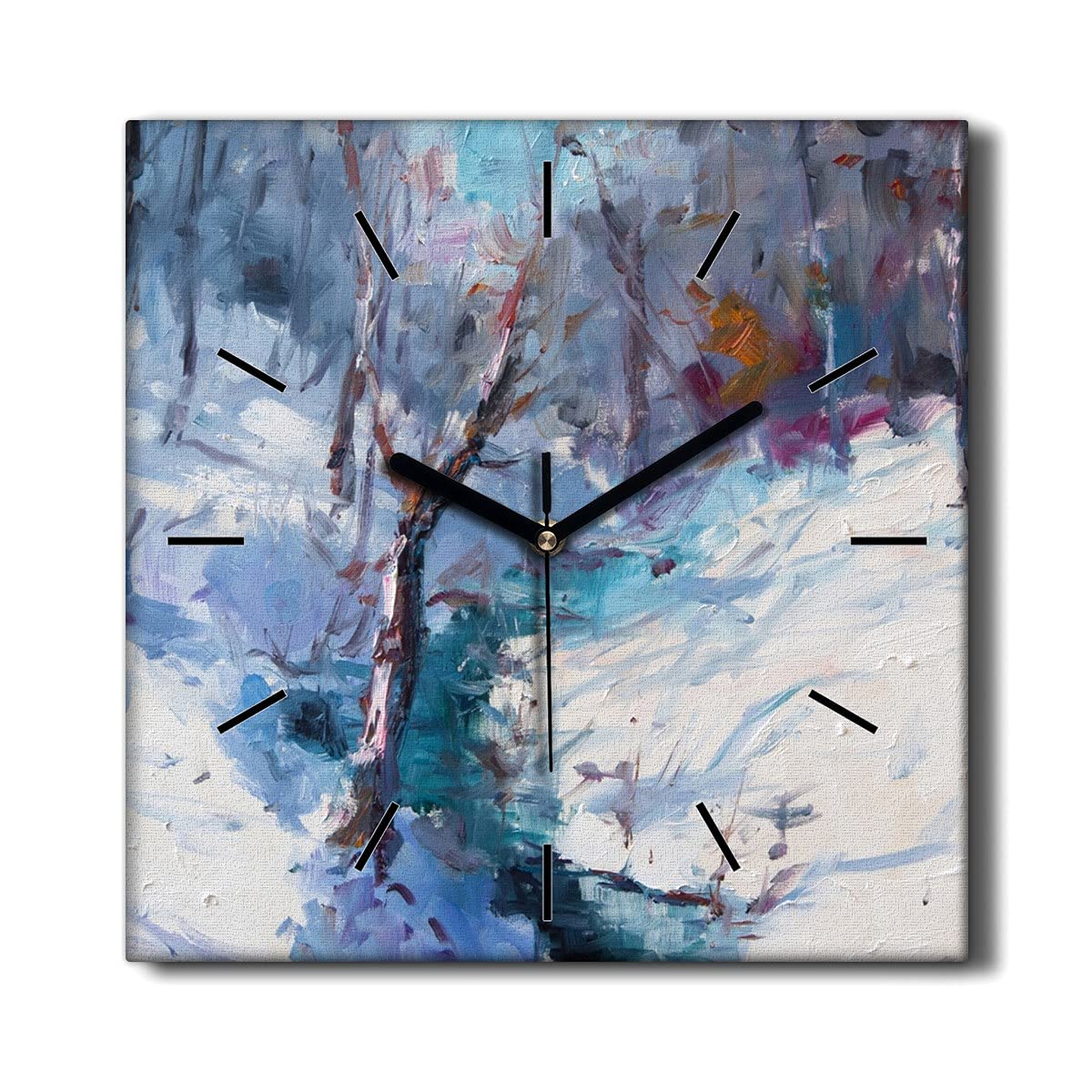 Horloge sans Tic-Tac Toile 30x30 cm Supprimez les Bruits Obtenez un Salon Zen