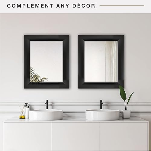 Miniatura 5 de MCS Ezra - Espejo de pared, grano de madera gris, 28.66 x 34.66 pulgadas