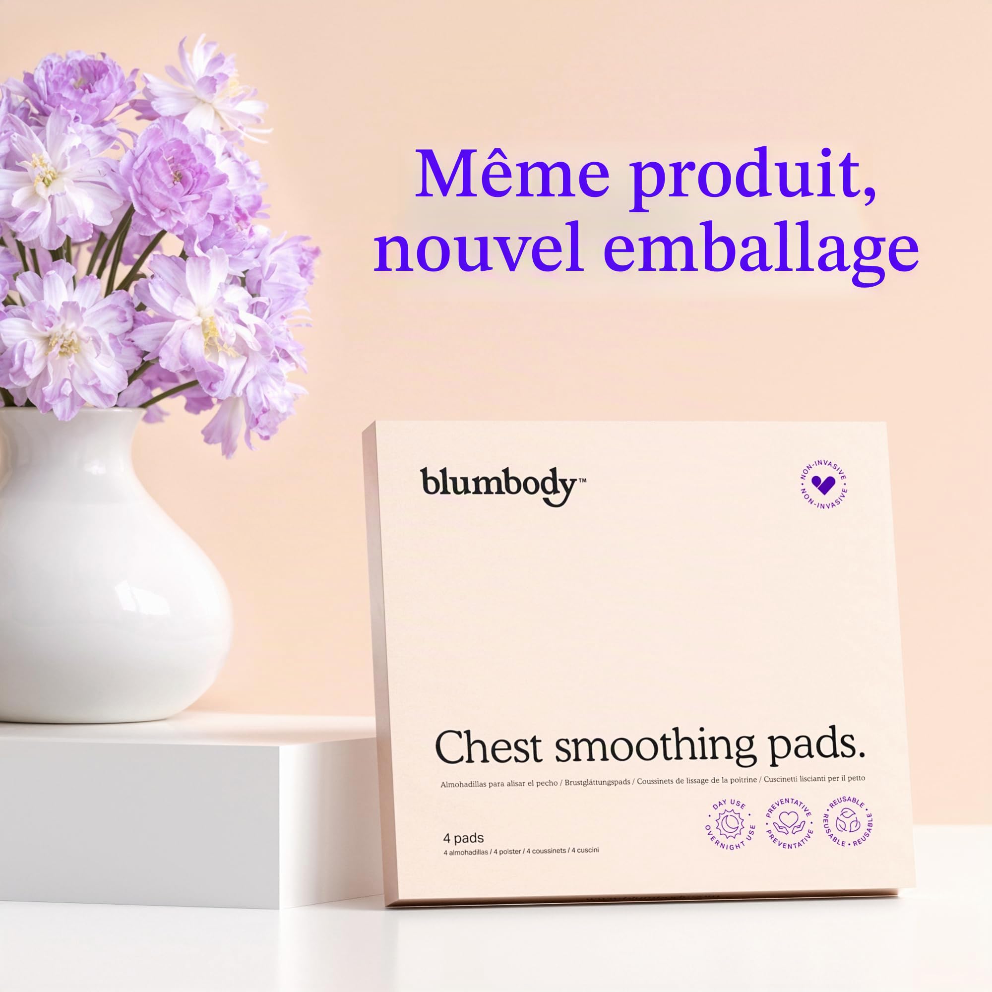 Patchs Anti Rides Réutilisables Pour Décolleté - Pour Une Peau Plus Lisse, Jeune & Radieuse - Traitement anti-âge pour raffermir, resserrer et hydrater - Cou et Décolleté, Femme & Homme (2 mois)