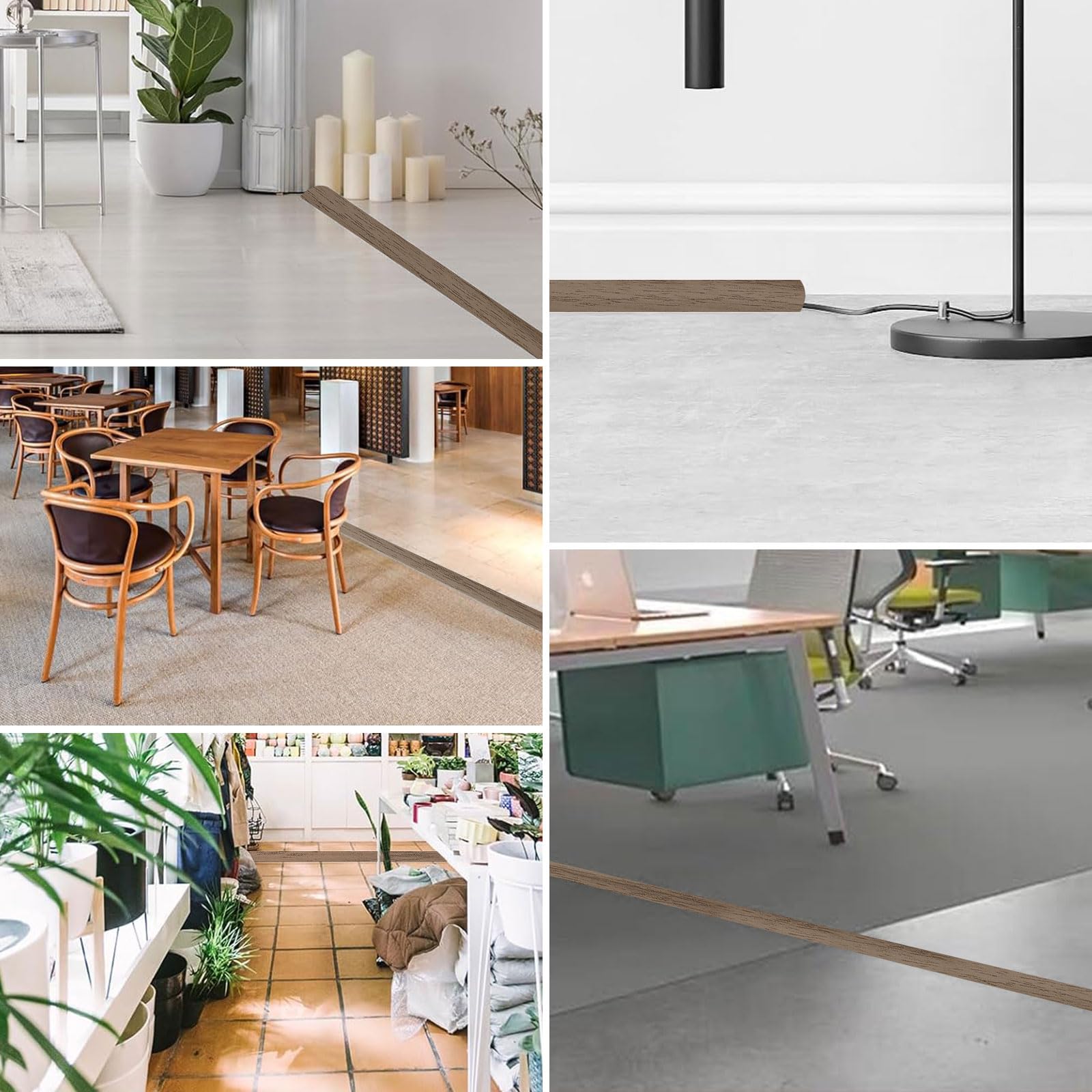 Piccolo canale flessibile per cavi, autoadesivo, 5 m x 2 cm, protezione flessibile per cavi, facile da tagliare, montaggio per tutti i cavi di alimentazione di casa, ufficio, magazzino (venature del