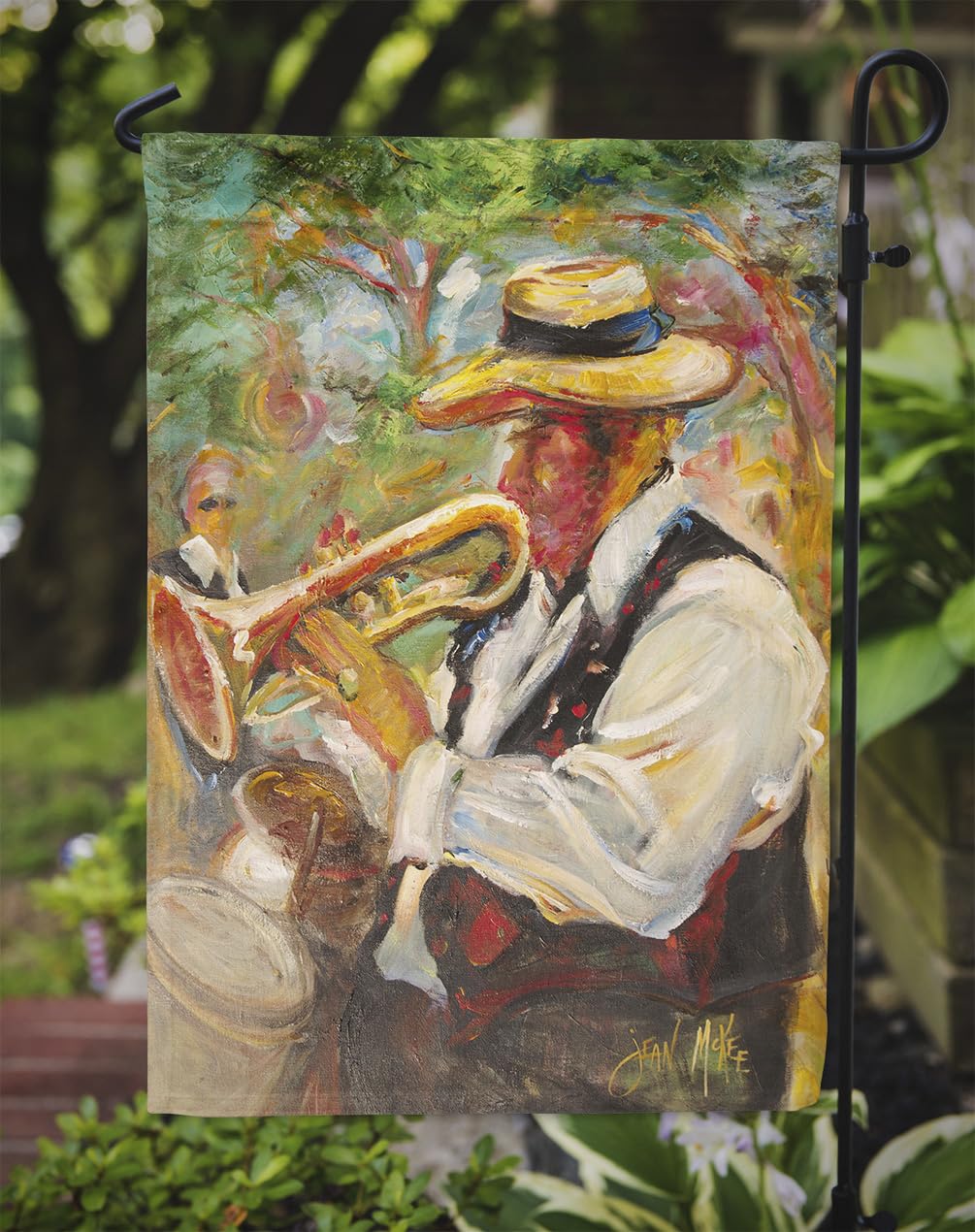 tesori dell' Caroline JMK1185GF Jazz Trumpet Bandiera, Piccolo, Multicolore
