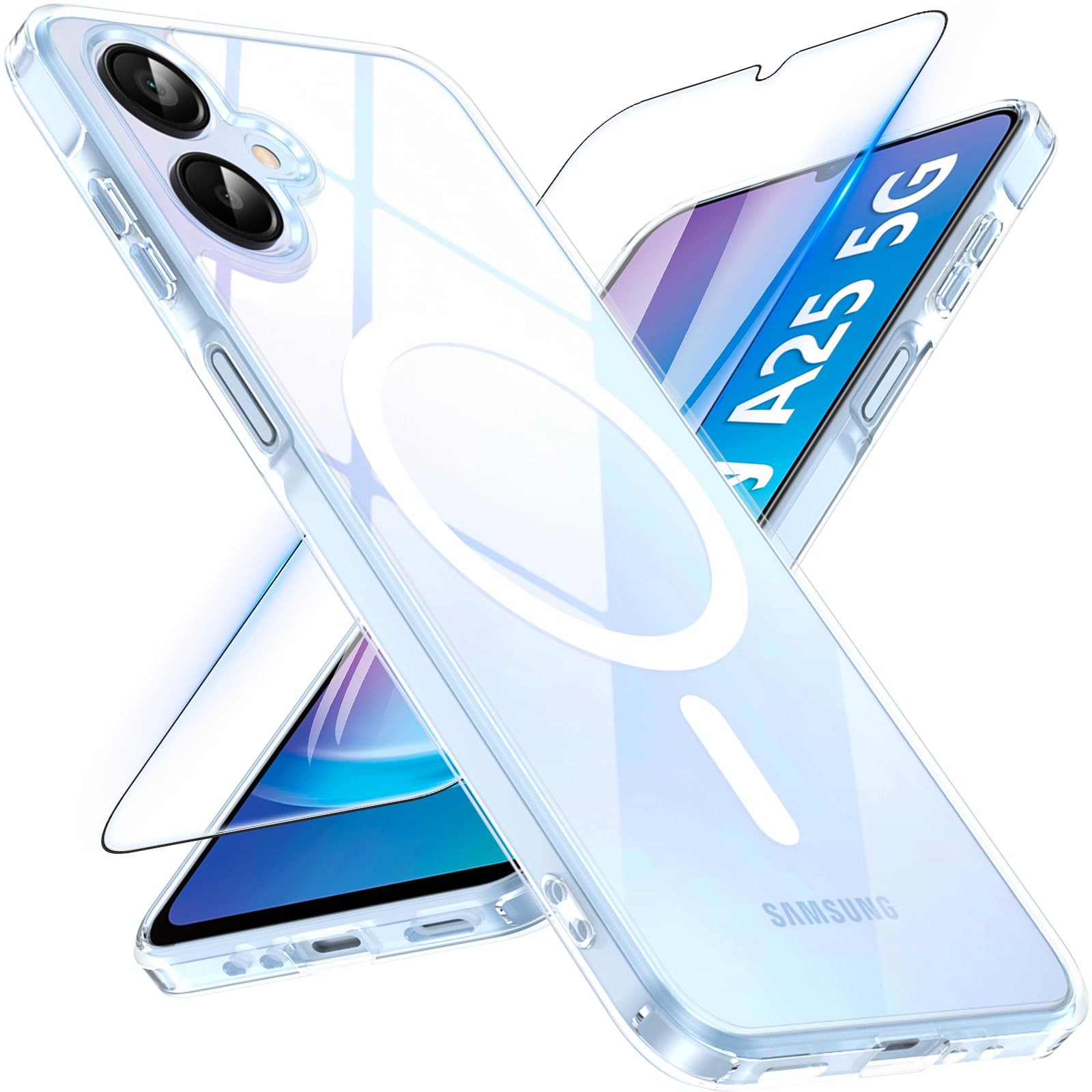 Samsung GalaxyA25ケースフィルム付き Amazon.co.jp: Hensinple Galaxy A25 5G ケース ガラスフィルム付き