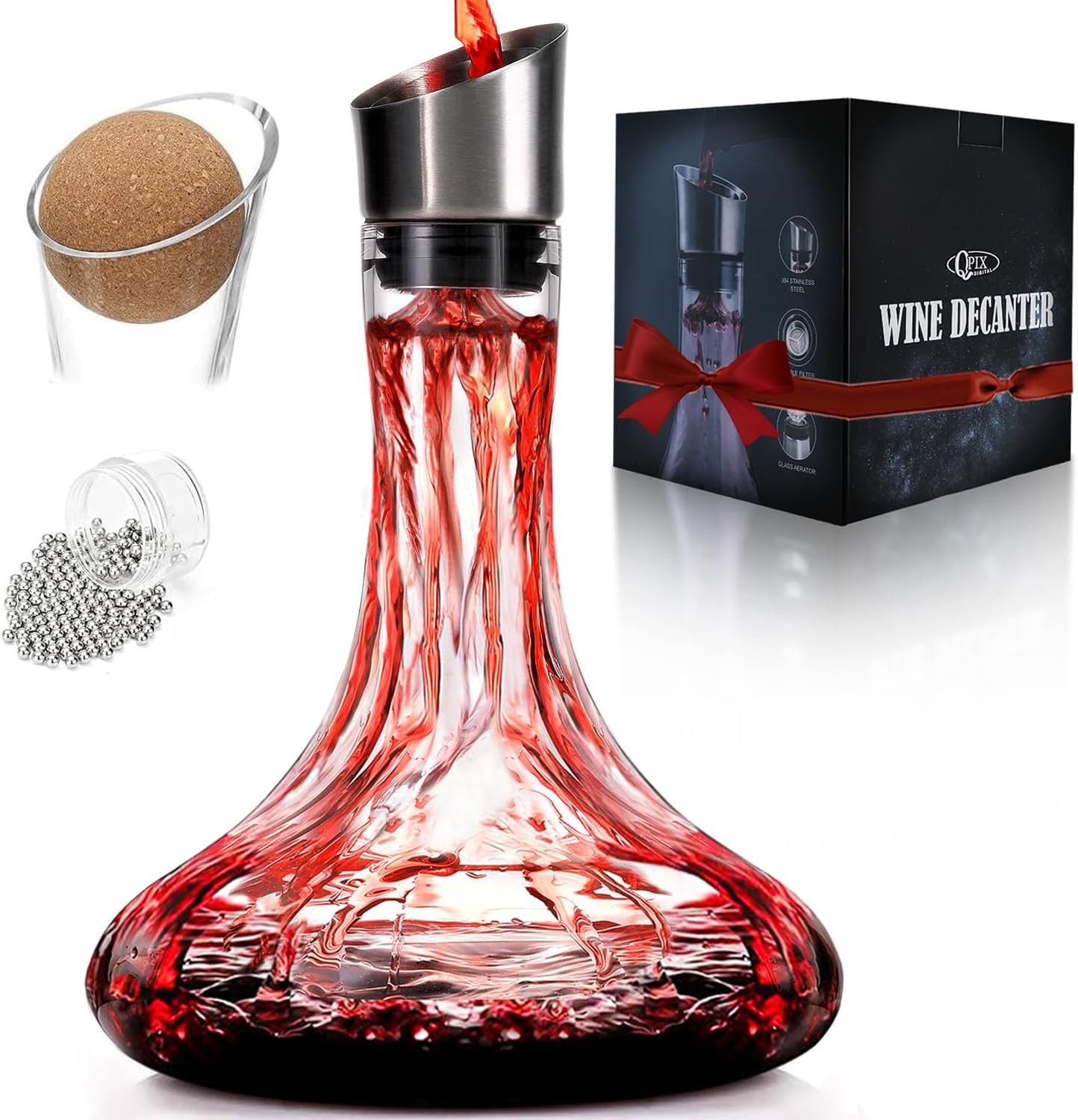 Wine Decanter,Red Wine Carafe,Decanter With Built-in Togo - View #12