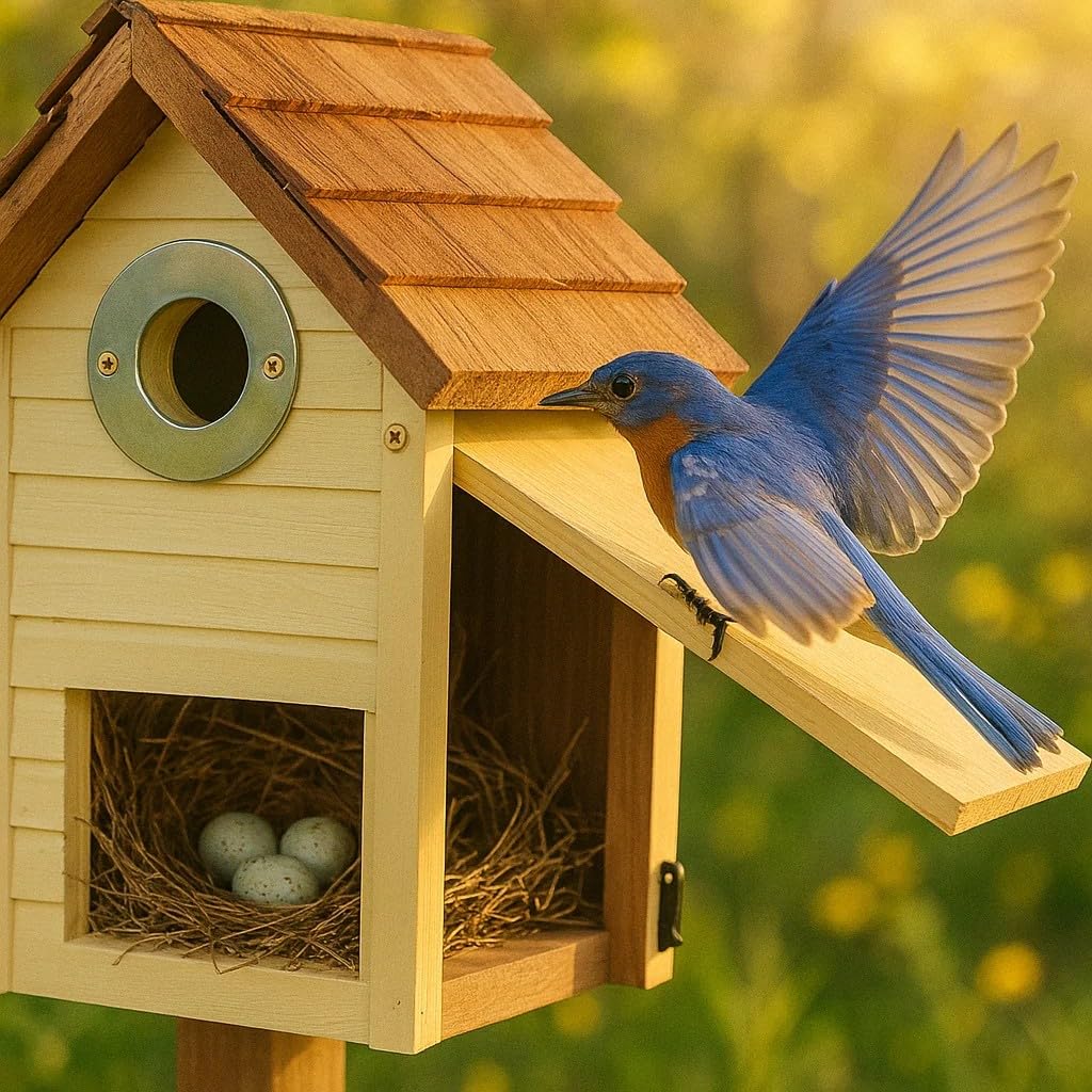 The Frazers - Selfish 7インチ Cedar Shingles Bluebird House, Beach Hut Style Blue Bird