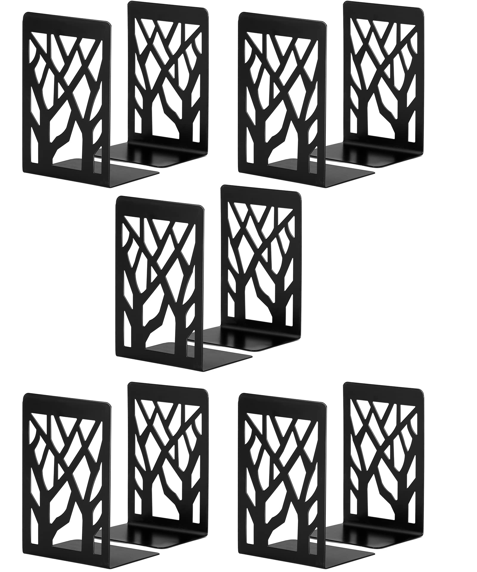 Book Ends, Bookends, Bookends for Shelves, Bookend, Book Ends for Heavy Books, Black Metal Book Shelf Holder Home Decorative, Book Stoppers for