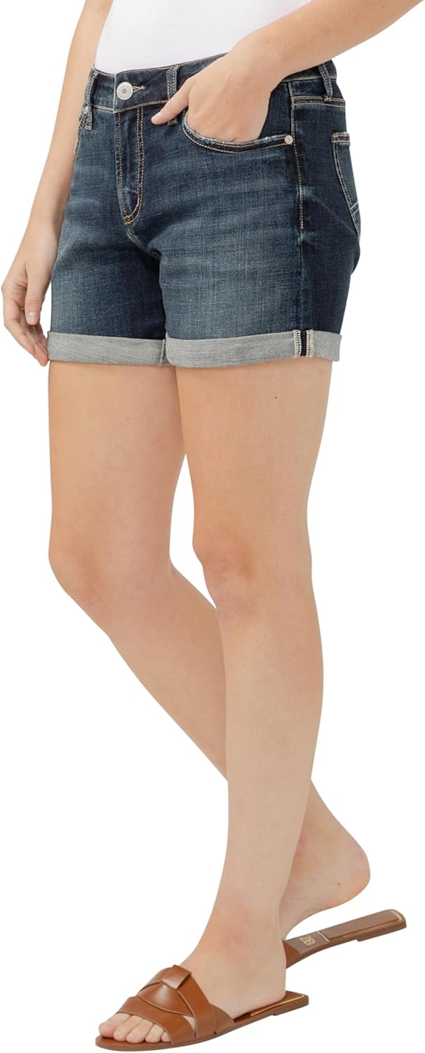 Silver Jeans Co. Womens Elyse Mid Rise Comfort Fit Short - Image 2