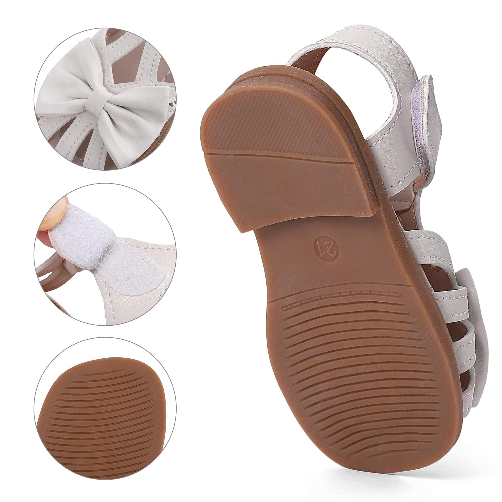 Elegant Sommer Sandalen für Kleinkinder Mädchen 1-5 Jahre Barfuß Sommerschuhe Komfort und Rutschschutz