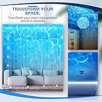 Vista 5 de Riakrum 6 Pcs Water Effect Projector Light Winter LED Ocean Wave Projector Water Wave Effect Night Light Rotating Room 360 Degree Lamp Lighting for