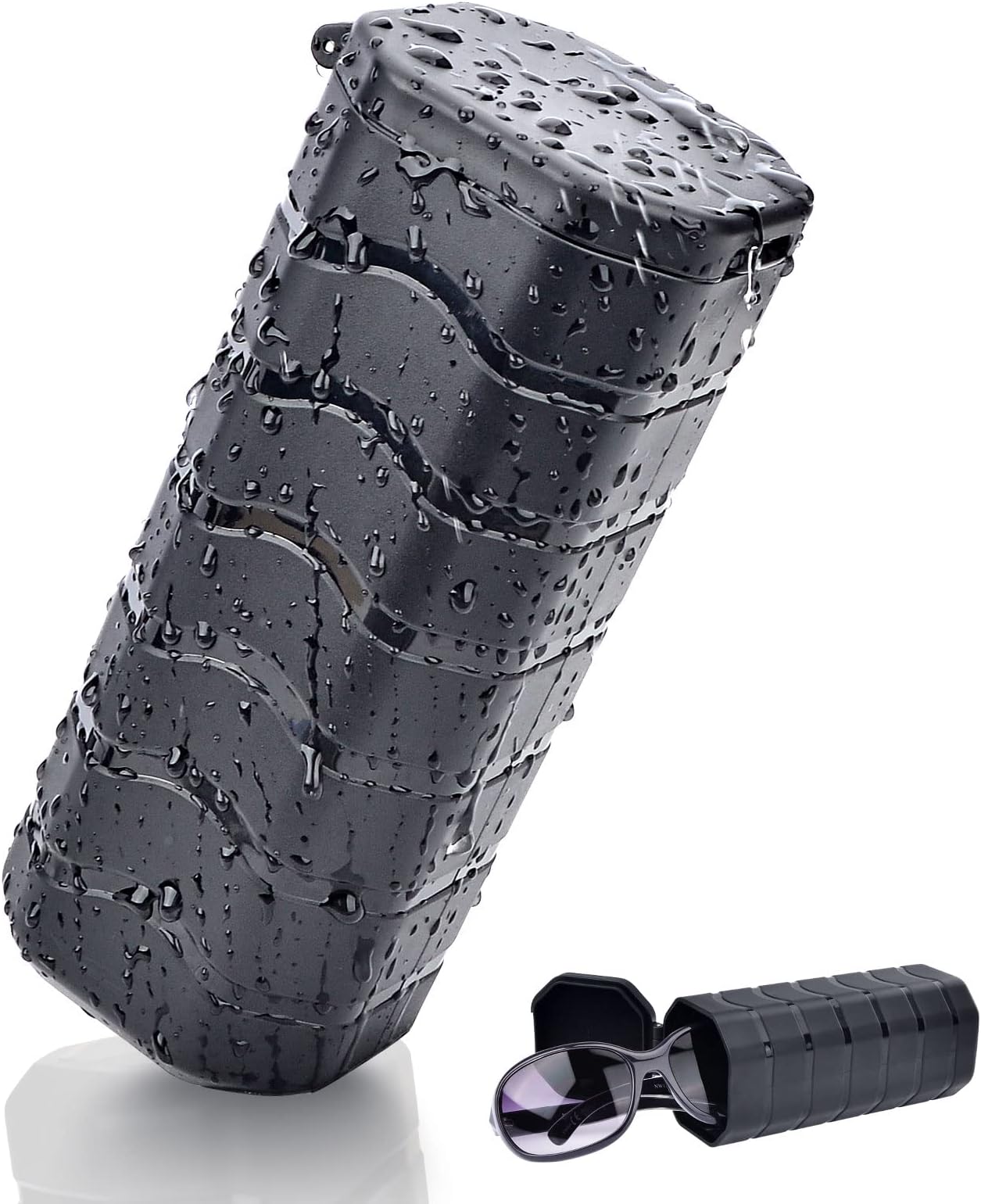 Sunglasses Case Hard Shell, Sturdy and Resilient Eyeglasses Case, Dust and Scratch Resistant Protective Can, Tactical Glasses Case Compatible with Costa Ray-Ban, Oakley, Maui Jim Glasses,