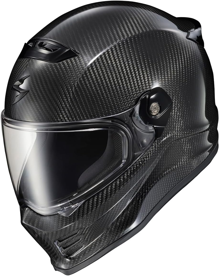 ScorpionEXO Covert FX Carbon Fiber Full Face Adult Motorcycle Helmet Street Fighter Style with Bluetooth Ready Speaker Pockets DOT ECE Approved Unisex