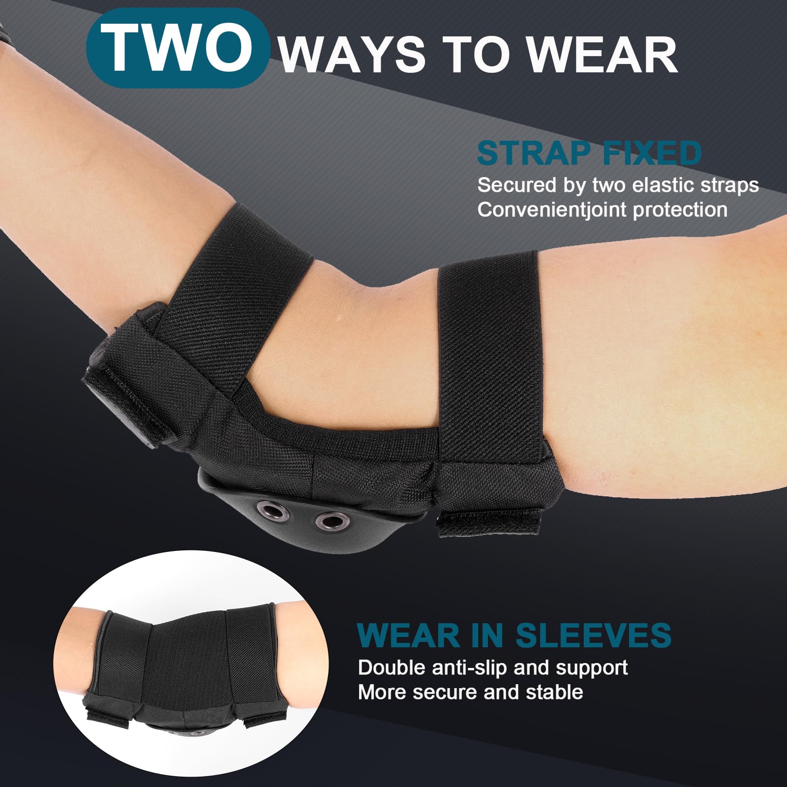Rodilleras y coderas para adultos – (6 en 1) rodilleras, coderas y muñequeras con bolsa de cordón, juego de equipo de protección de patinaje para mujeres y hombres para patinaje, patineta, ciclismo