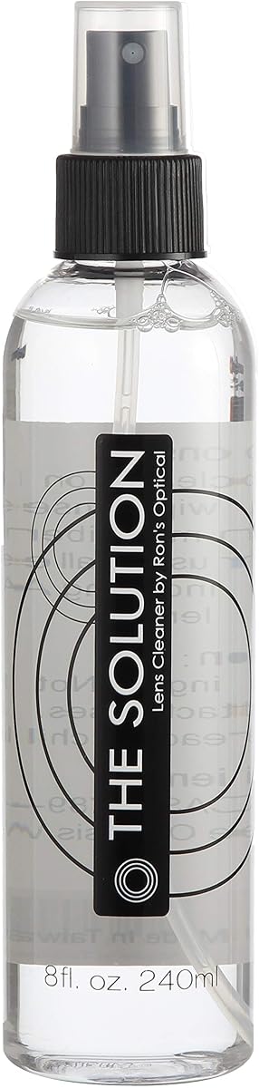 The Solution Lens Cleaner Spray | Pack of 1-8oz Alcohol Free Eyeglass Lens Cleaning Spray for Glasses, Lens, Screens