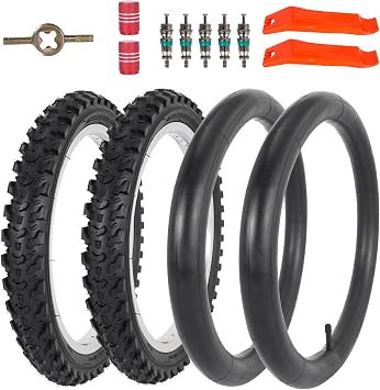 16X2.125 Kids Bike Tire/E-Bike Solid Tire, Type-TT/Solid-1/2 Pack TT-Thickened, Anti-Slip, Comfortable, Stable, Foldable; Solid-Airless Explosion-Proof, 33mm Rim Groove Width
