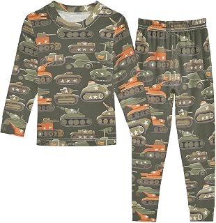 Ollabaky Pajama Set 2 Piece Pjs Set Cotton Sleepwear Long Sleeve Top with Bottom