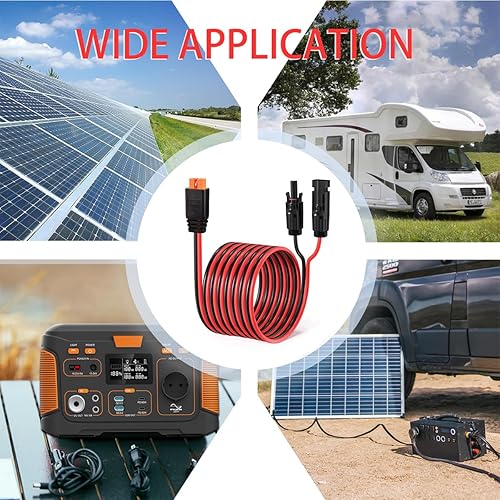 Miniatura 6 de Cable de carga solar 12AWG a XT60i, cable de extensión de panel solar para estación de energía portátil, River 600, generador solar (25 pies)